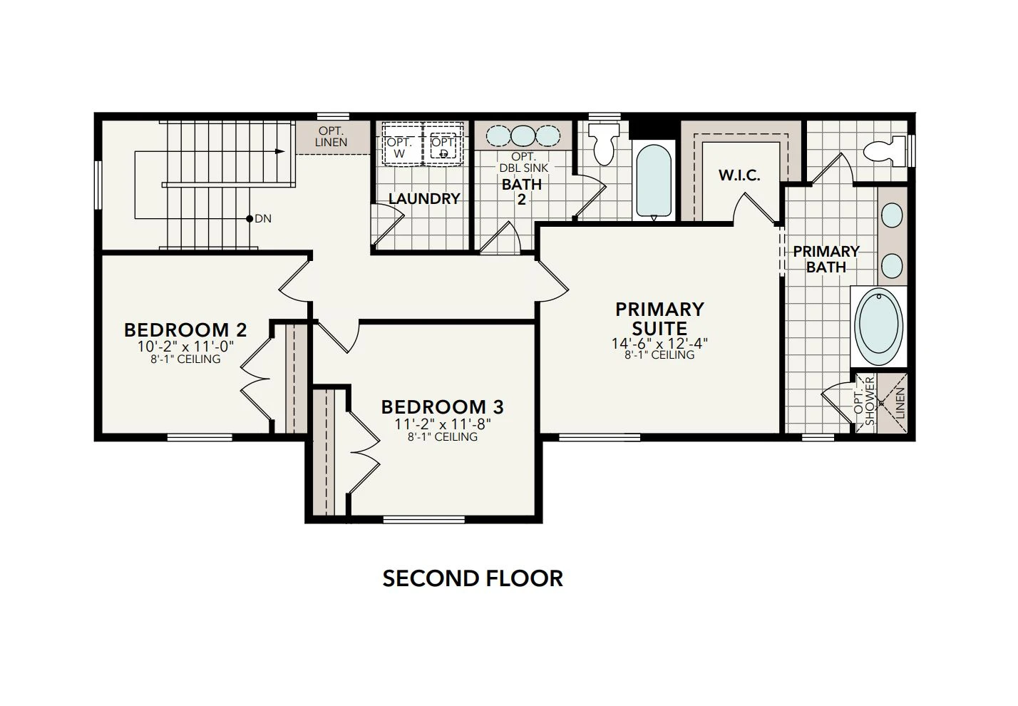 The Cliffrose second floor plan diagram
