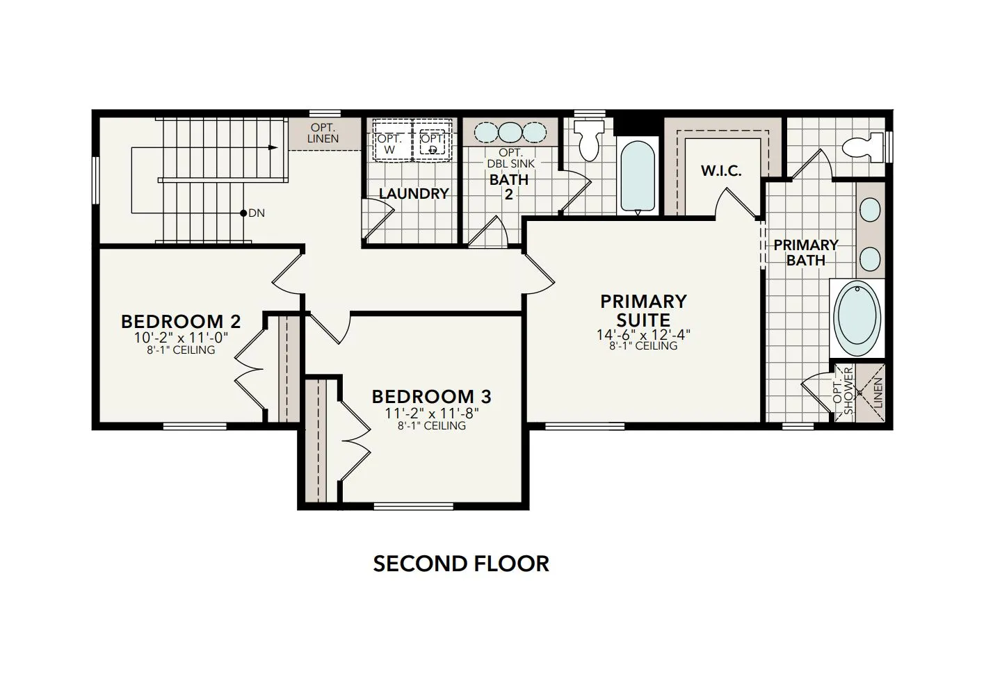 The Cliffrose second floor plan diagram