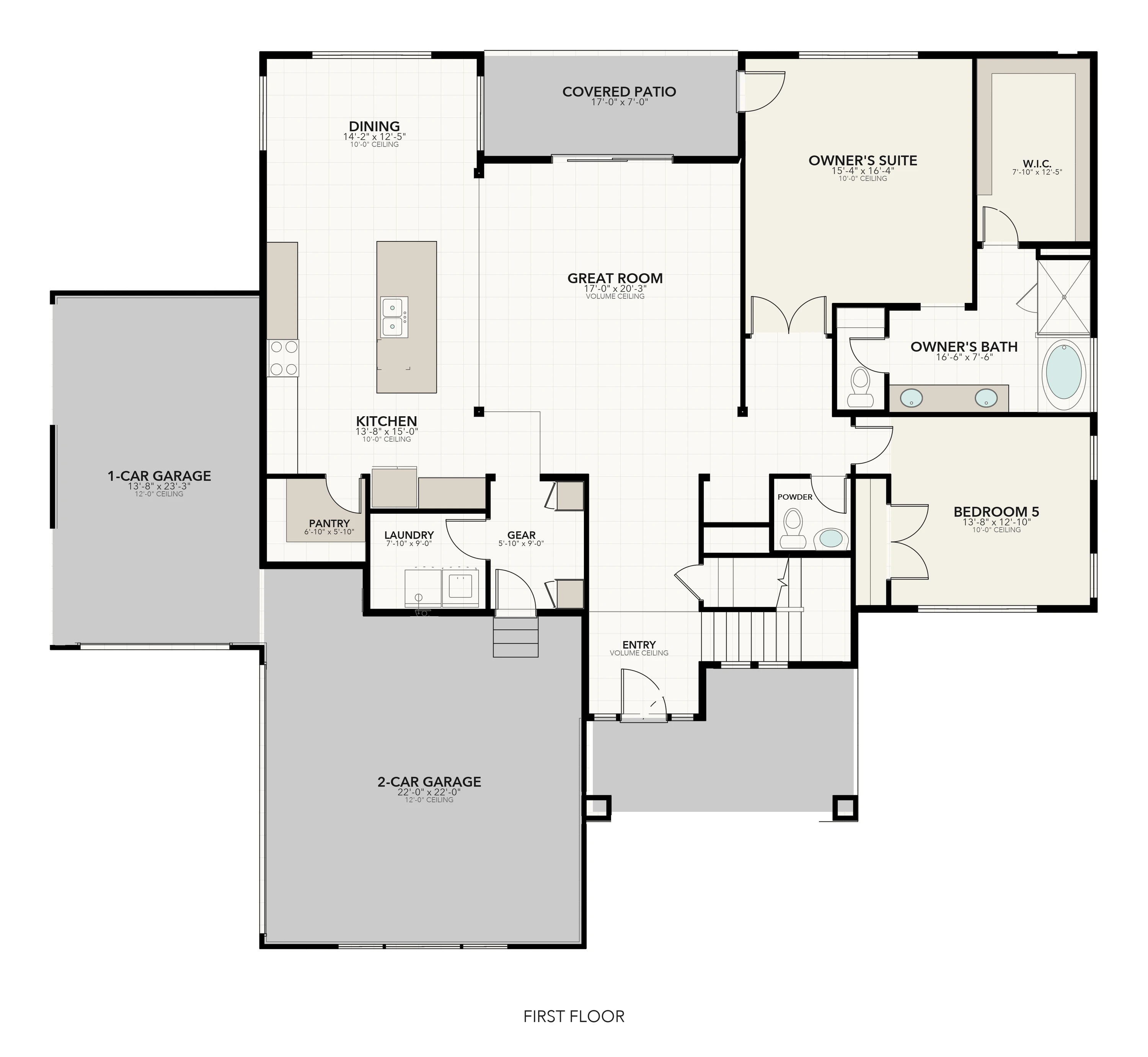 The Cottonwood floor plan diagram
