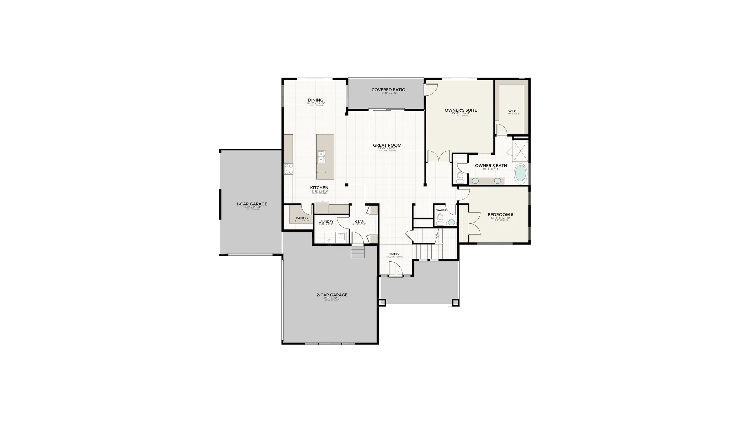 The Cottonwood — Modern elevation