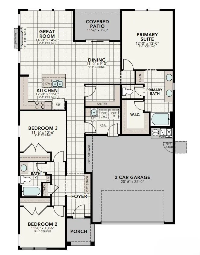 The Sage floor plan diagram