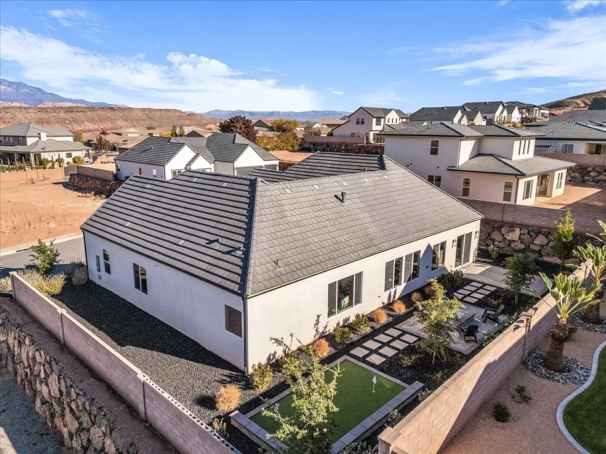 Rear aerial showing backyard