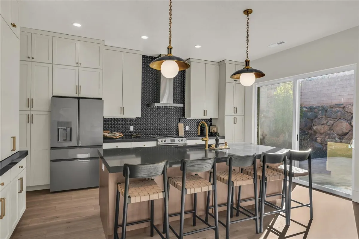 Gourmet kitchen with premium cabinetry and countertops